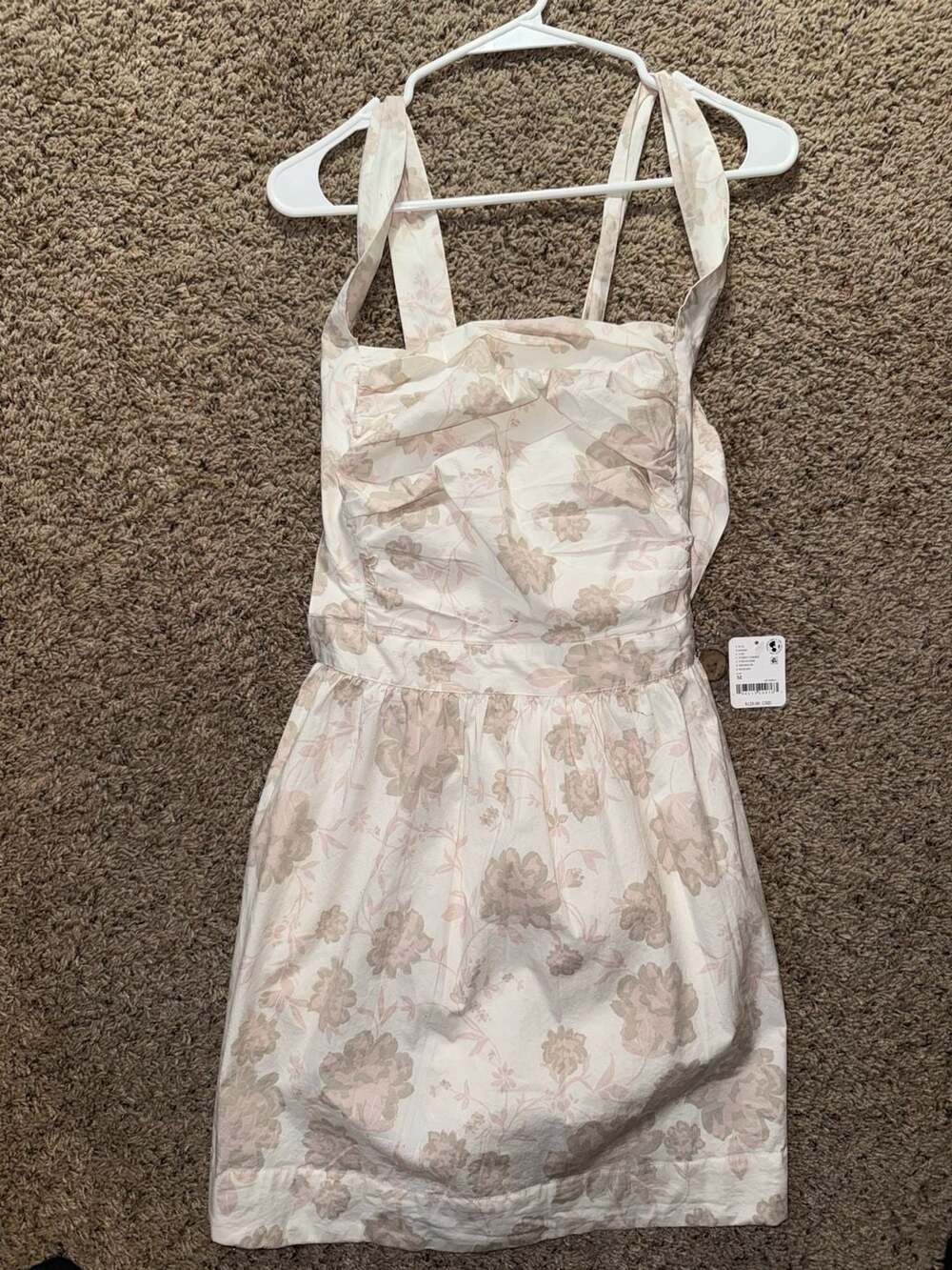 Free People Floral Print Tie-Back Dress Size M